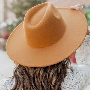 PINK LILY For Next Time Wide Brim Fedora Hat